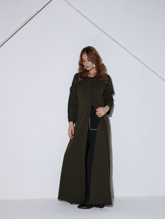 Pinstripe in Olive